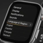 Change smartwatch language