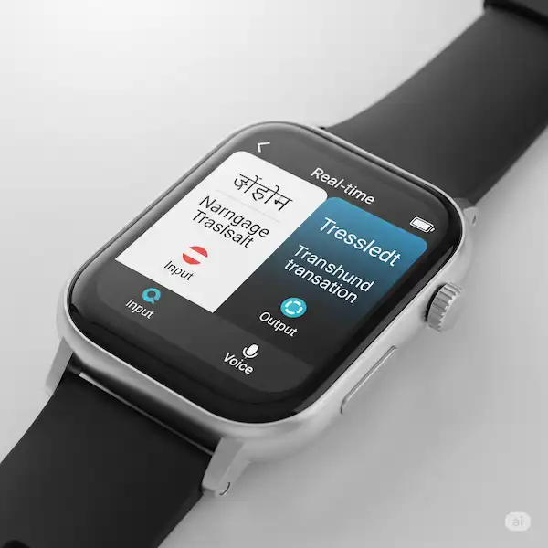 Language translation on smartwatch
